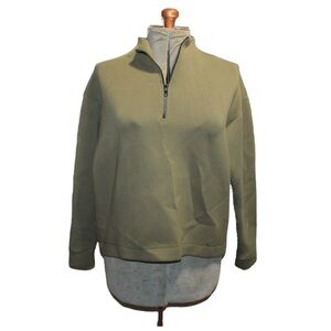 Fig Army Green 1/4 Zip Sweater Size Large